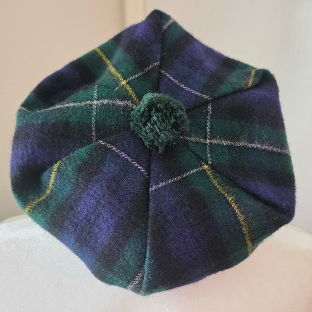 Ingles Buchan Tam Hat 321 Campbell of Argyll Ancient Tartan Wool Scottish Green